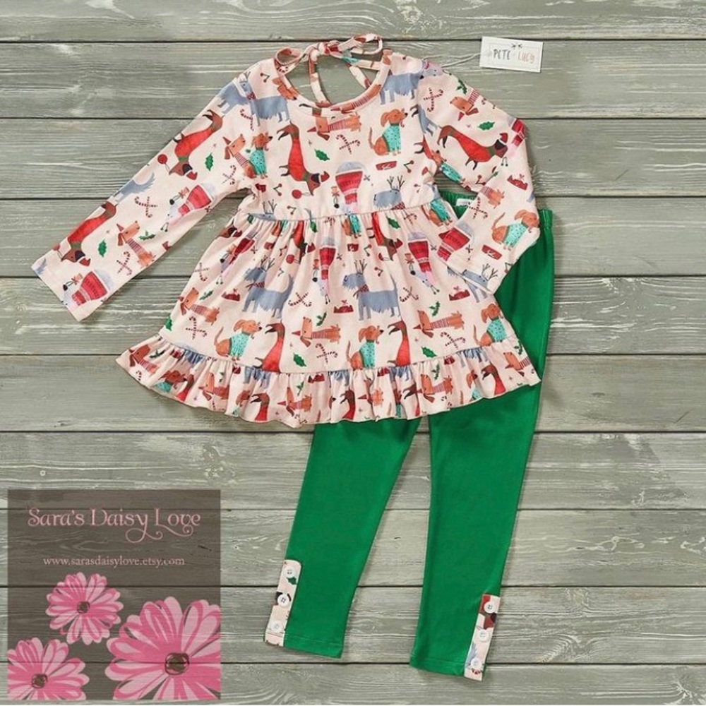 NWT Pete+Lucy Pant Sets We WOOF You a Merry Christmas